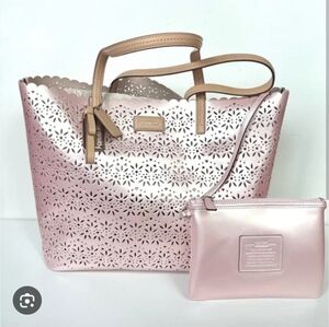 Coach Metro Tote In Eyelet Leather